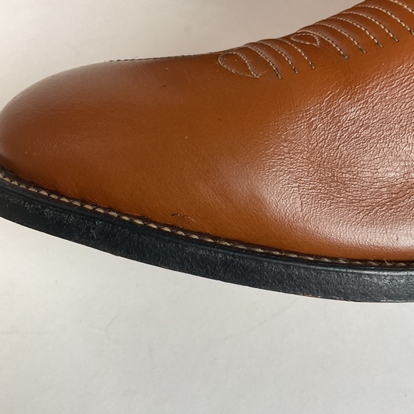 1970s Tony Lama Cowboy Boots 12 D Gold Label USA Made - Picture 14 of 16